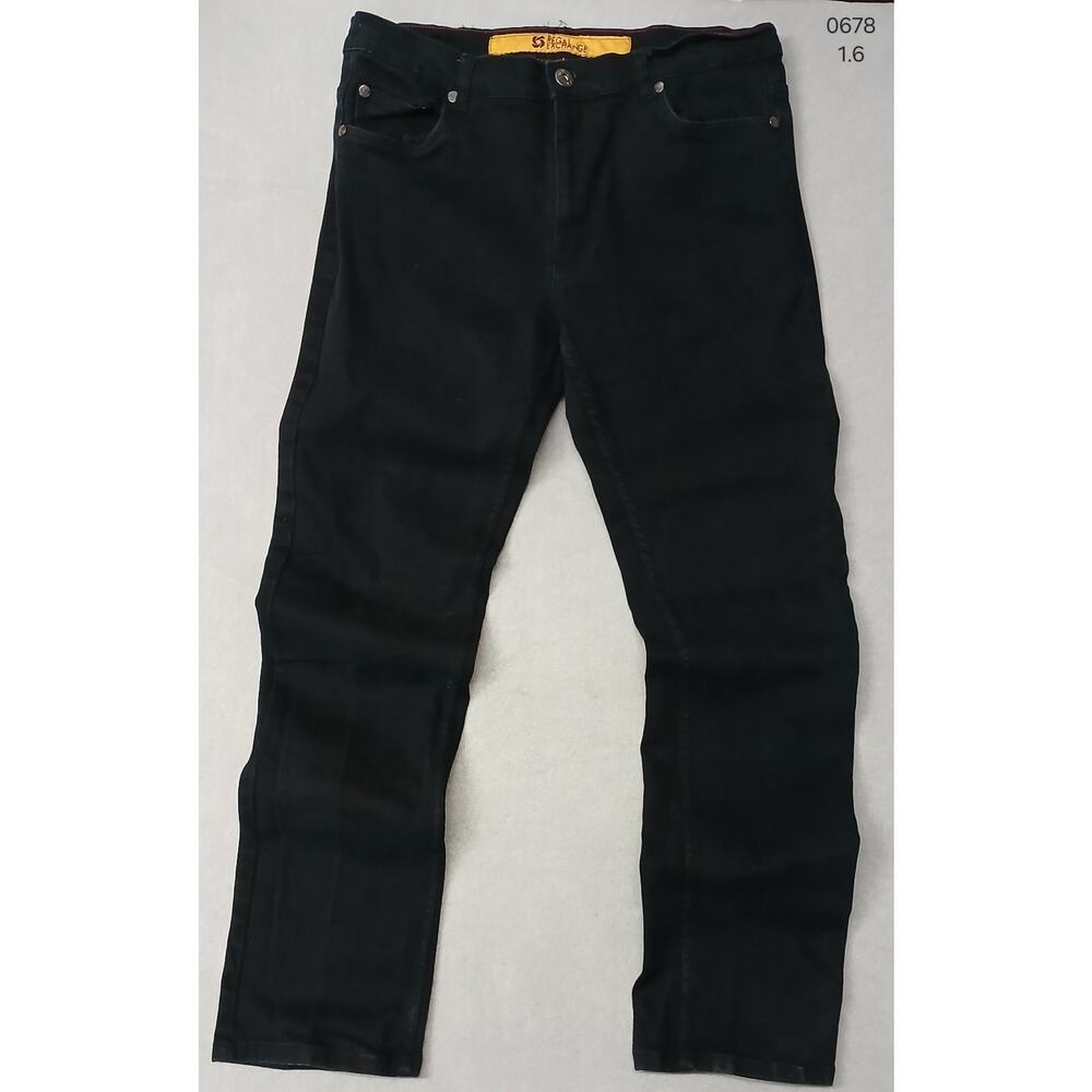 Regal Exchange (34x34) Black Straight Cotton Blend Mens Jeans